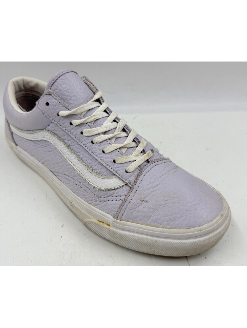 Vans Old Skool Women’s Sneakers Size 8 Lilac Leather Lace Up Athletic Shoes